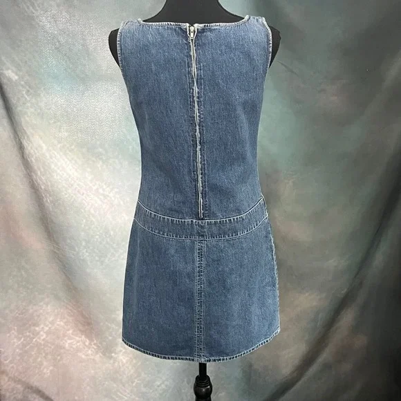 DKNY Jeans Vintage Denim Shift Dress Medium Wash Sleeveless Blue Womens Small - Picture 5 of 7